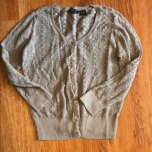 Jean Pierre Beige Textured Cardigan